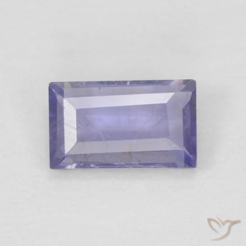 0.24ct 天然 濃い青がかった紫 アイオライト, バゲット, VS