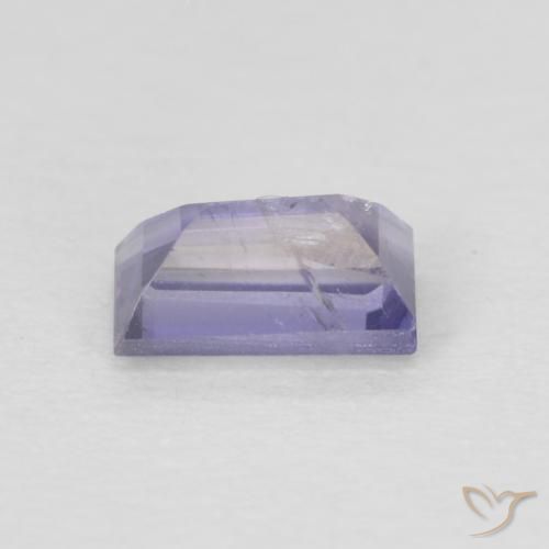 0.29カラットの天然ディープパープルアイオライト、バゲット、VS-SI
