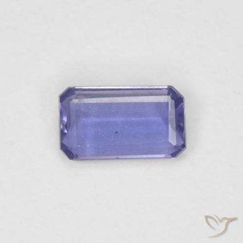 0.18ct 天然 ミディアムバイオレット アイオライト, エメラルドカット, VVS