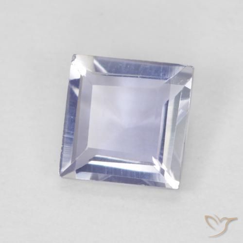 0.28カラットの天然Medium Light-Violetアイオライト、四角形、VVS