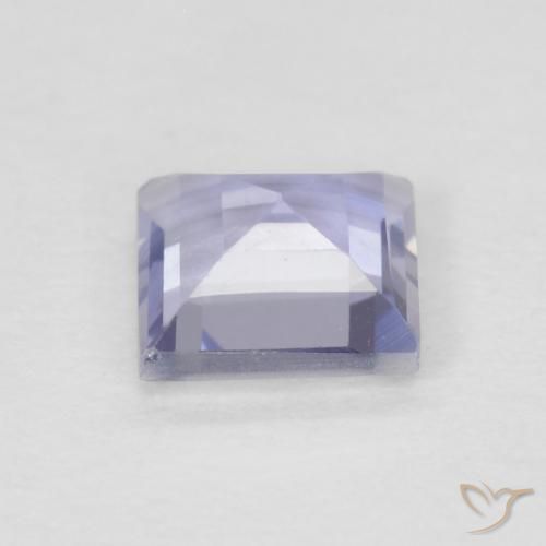 0.28カラットの天然Medium Light-Violetアイオライト、四角形、VVS