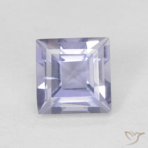 0.33ct 天然 ピンクがかったバイオレット アイオライト, 四角形, VVS