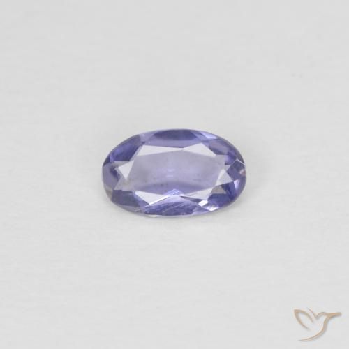 0.13ct 天然 濃い青がかった紫 アイオライト, 楕円形, VS
