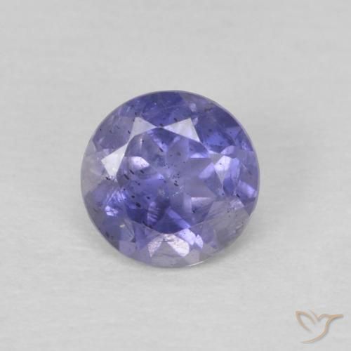 0.25ct 天然 濃い青がかった紫 アイオライト, ラウンド, VS