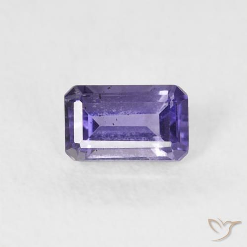 0.31ct 天然 ミディアムバイオレット アイオライト, エメラルドカット, VS-SI