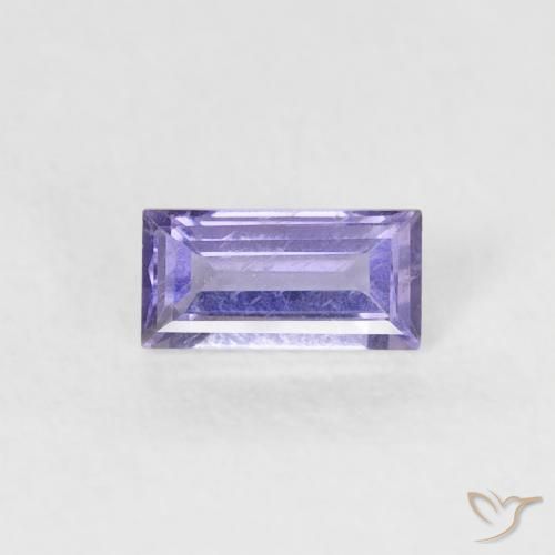 0.21カラットの天然ミディアム薄いバイオレットアイオライト、バゲット、VS-SI