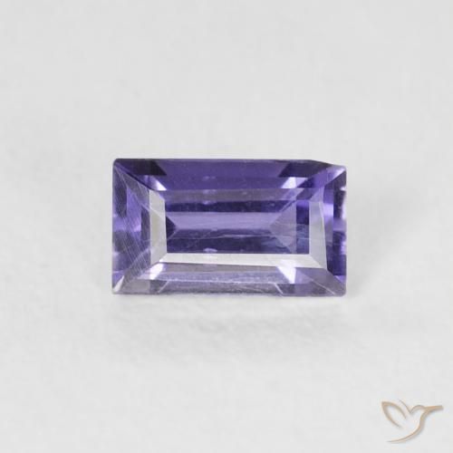 0.24ct 天然 ダークバイオレット アイオライト, バゲット, VS-SI