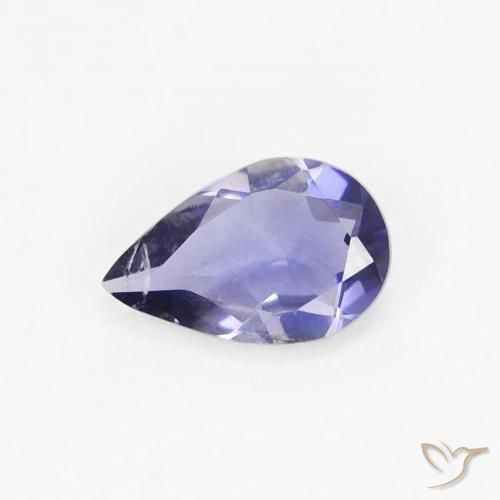 0.27ct 天然 濃いバイオレットブルー アイオライト, 洋梨の形, VS