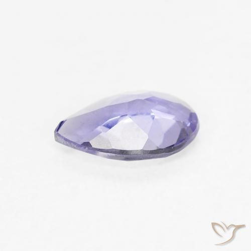 0.28カラットの天然Medium Light-Violetアイオライト、洋梨の形、VS