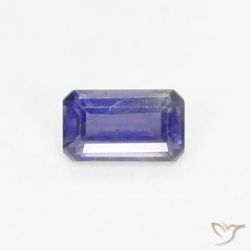 0.27ct 天然 ディープパープル アイオライト, エメラルドカット, VS
