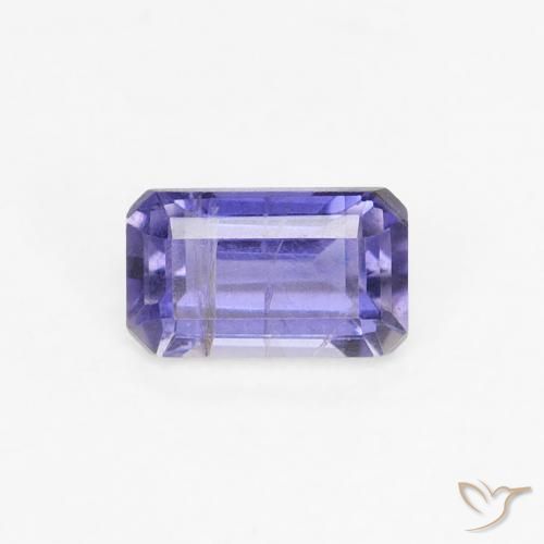 0.30ct 天然 濃いバイオレットブルー アイオライト, エメラルドカット, VS-SI