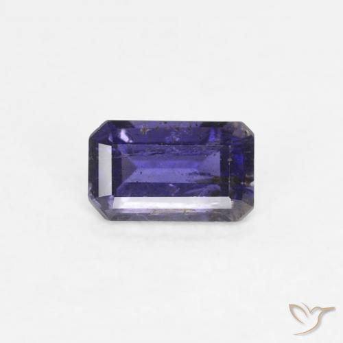 0.29ct 天然 ダークバイオレット アイオライト, エメラルドカット, VS-SI