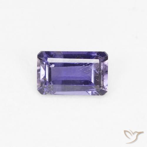 0.26ct 天然 ダークバイオレット アイオライト, エメラルドカット, VS-SI