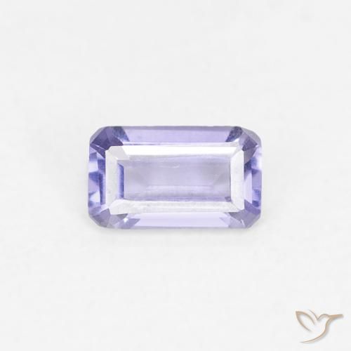 0.21ct 天然 ピンクがかったバイオレット アイオライト, エメラルドカット, VS