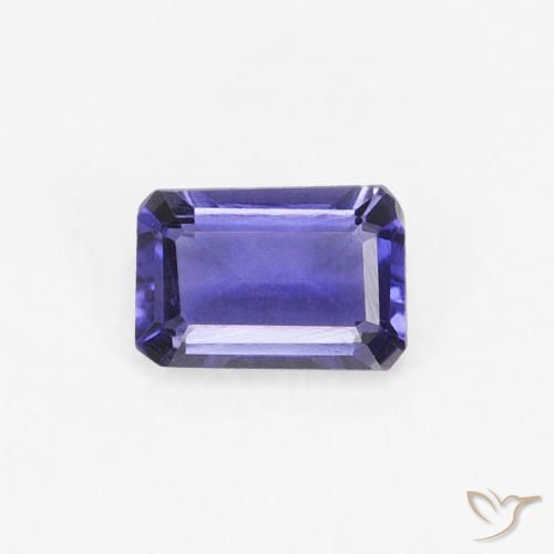 0.24ct 天然 濃い青がかった紫 アイオライト, エメラルドカット, VS