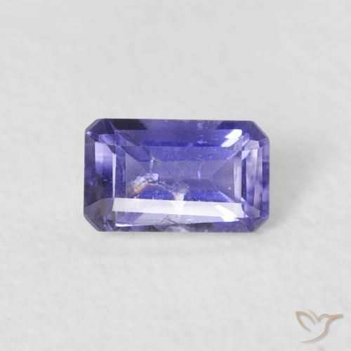 0.27ct 天然 バイオレットブルー アイオライト, エメラルドカット, VS-SI