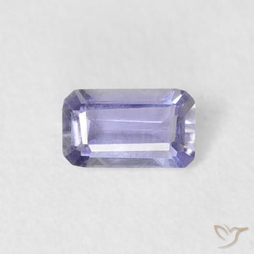 0.18ct 天然 Medium Light-Violet アイオライト, エメラルドカット, VS-SI