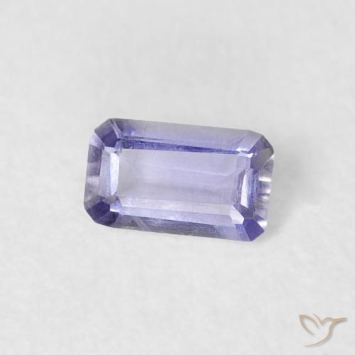 0.18カラットの天然Medium Light-Violetアイオライト、八角形 / エメラルドカット、VS-SI