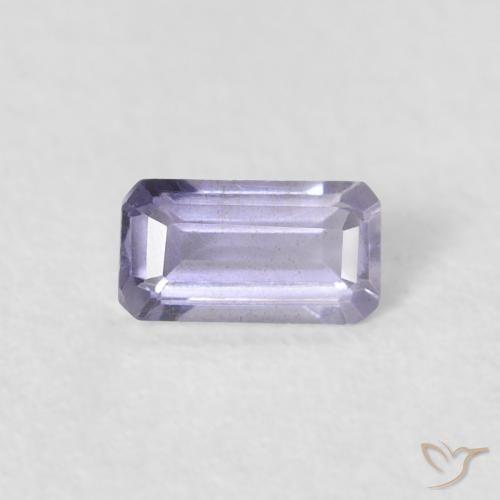 0.21ct 天然 ピンクがかったバイオレット アイオライト, エメラルドカット, VS-SI