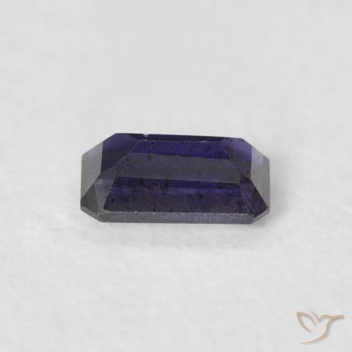 0.25カラットの天然ナスバイオレットアイオライト、八角形 / エメラルドカット、VS-SI