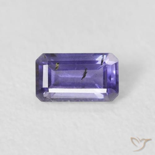 0.27ct 天然 ダークバイオレット アイオライト, エメラルドカット, VS-SI