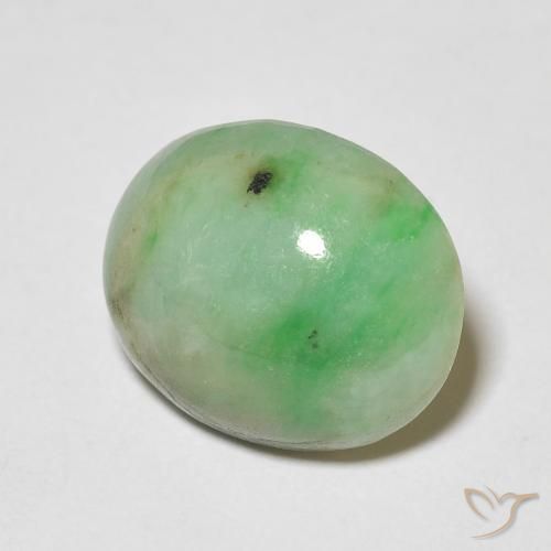4.76ct 天然 ライトグリーン ジェード, 楕円形, オペーク