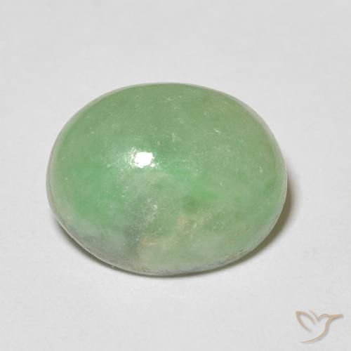 4.38ct 天然 ミディアムグリーン ジェード, 楕円形, オペーク