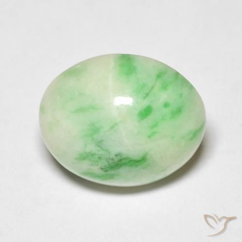 4.71ct 天然 ミディアムグリーン ジェード, 楕円形, 透明
