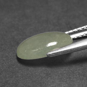 2.49カラットの天然ライトグリーンジェダイト、透明、透明/半透明