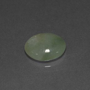 2.90カラットの天然ライトグリーンヒスイ輝石（ジェダイト）（10.5×9.2 mm・透明）