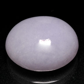 12.21カラットの天然ラベンダーヒスイ輝石（ジェダイト）（15.6×13.1 mm・オーバルカット）