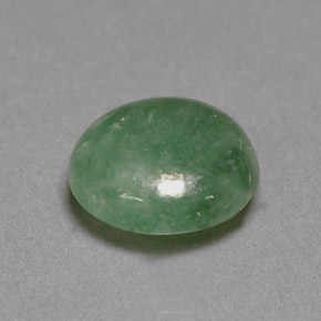 2.26カラットの天然グリーンヒスイ輝石（ジェダイト）（8.8×8.2 mm・透明）