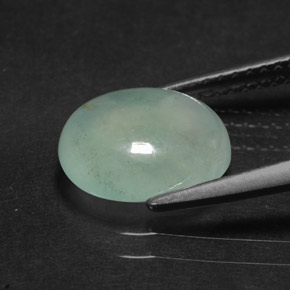 2.83カラットの天然グリーンヒスイ輝石（ジェダイト）（10×8.1 mm・オーバルカット）