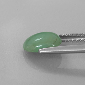 1.80カラットの天然グリーンヒスイ輝石（ジェダイト）（8.4×7.6 mm・オーバルカット）