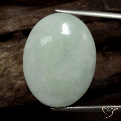 36.21ct 天然 薄いイエローグリーン ジェダイト, 楕円形, オペーク