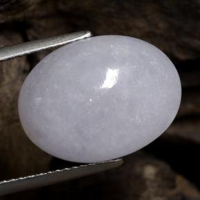 11.62カラットの天然ラベンダージェダイト、オーバルカット、半透明