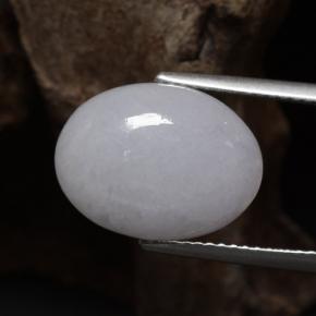 8.66カラットの天然ラベンダーヒスイ輝石（ジェダイト）（15×11.4 mm・オーバルカット）