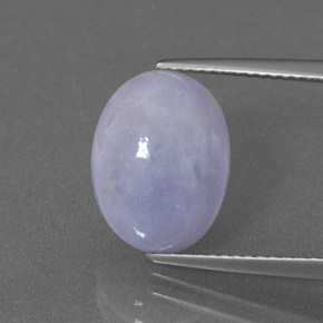5.54カラットの天然ラベンダーヒスイ輝石（ジェダイト）（12.8×9.7 mm・オーバルカット）