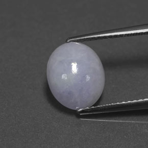 3.51カラットの天然ラベンダーヒスイ輝石（ジェダイト）（10.5×8.7 mm・オーバルカット）