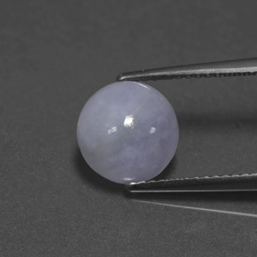 3.06カラットの天然ラベンダージェダイト、ラウンドカット、オペーク