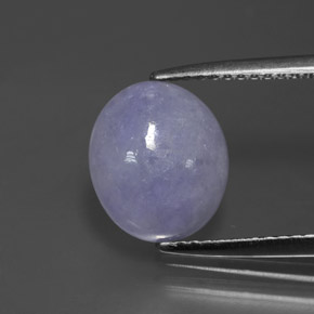 3.19カラットの天然ラベンダージェダイト、オーバルカット、オペーク