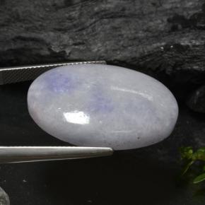 46.32カラットの天然ラベンダージェダイト、オーバルカット、オペーク