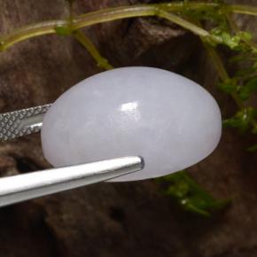 22.29カラットの天然グレージェダイト、オーバルカット、半透明