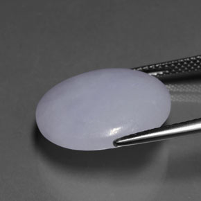 13.72カラットの天然ラベンダージェダイト、ラウンドカット、半透明