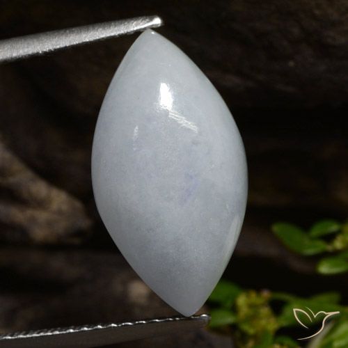 6.90ct 天然 薄いグレー ジェダイト, マーキーズ, 半透明