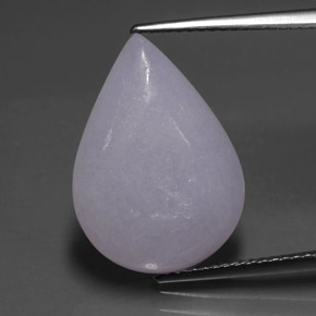 11.48カラットの天然ラベンダーヒスイ輝石（ジェダイト）（18.9×13.6 mm・洋梨の形）