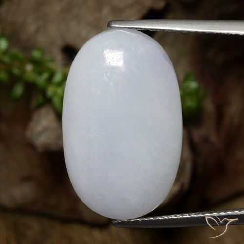 17.61ct 天然 薄いグレー ジェダイト, 楕円形, 半透明