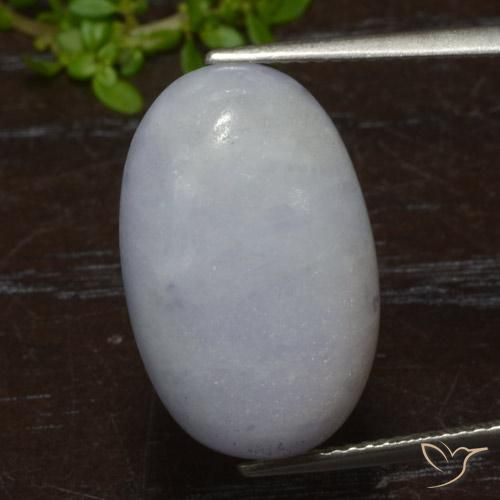 17.35ct 天然 薄いグレー ジェダイト, 楕円形, 半透明