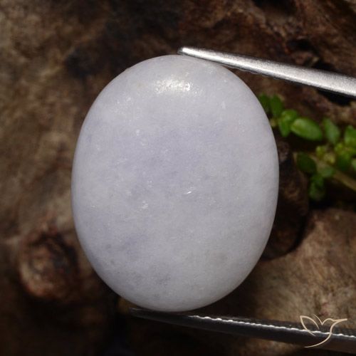 13.14ct 天然 グレー ジェダイト, 楕円形, 半透明