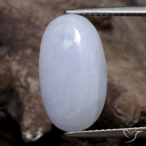 7.84カラット バイオレット ジェダイト、17.1 x 10 mm オーバルカット、ミャンマー産, Photo A